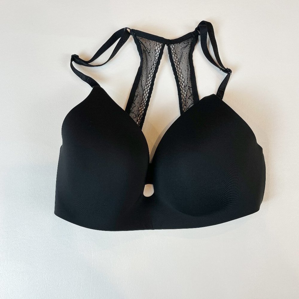 NWOT Victoria's Secret Bra 32D No-Wire Black Lace